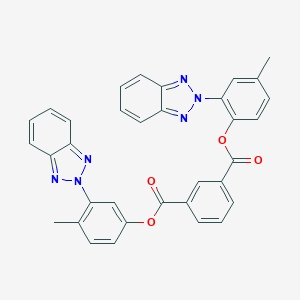 molecular formula C34H24N6O4 B412393 3-O-[2-(benzotriazol-2-yl)-4-methylphenyl] 1-O-[3-(benzotriazol-2-yl)-4-methylphenyl] benzene-1,3-dicarboxylate 