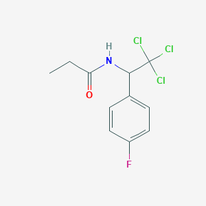 N-[2,2,2-trichloro-1-(4-fluorophenyl)ethyl]propanamide