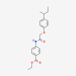 molecular formula C21H25NO4 B4123980 ethyl 4-{[(4-sec-butylphenoxy)acetyl]amino}benzoate 
