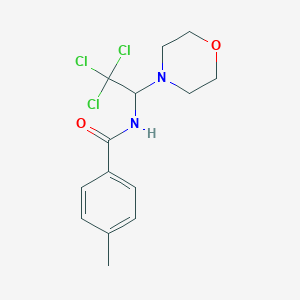 molecular formula C14H17Cl3N2O2 B412399 4-methyl-N-(2,2,2-trichloro-1-morpholin-4-ylethyl)benzamide 