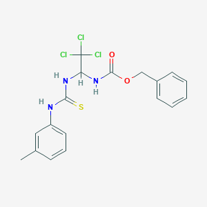 molecular formula C18H18Cl3N3O2S B412400 benzyl 2,2,2-trichloro-1-[(3-toluidinocarbothioyl)amino]ethylcarbamate 