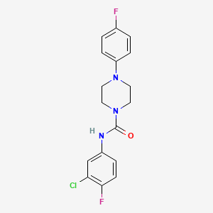 molecular formula C17H16ClF2N3O B4124000 N-(3-chloro-4-fluorophenyl)-4-(4-fluorophenyl)piperazine-1-carboxamide 