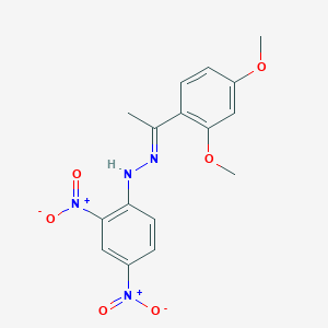 molecular formula C16H16N4O6 B412401 1-(2,4-Dimethoxyphenyl)ethanone {2,4-bisnitrophenyl}hydrazone 