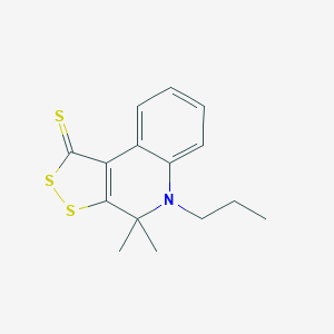 molecular formula C15H17NS3 B412404 4,4-dimethyl-5-propyl-4,5-dihydro-1H-[1,2]dithiolo[3,4-c]quinoline-1-thione CAS No. 300690-45-3