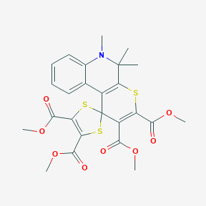 Tetramethyl 5',5',6'-trimethyl-5',6'-dihydrospiro[1,3-dithiole-2,1'-thiopyrano[2,3-c]quinoline]-2',3',4,5-tetracarboxylate
