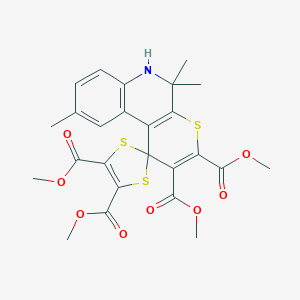 Tetramethyl 5',5',9'-trimethyl-5',6'-dihydrospiro[1,3-dithiole-2,1'-thiopyrano[2,3-c]quinoline]-2',3',4,5-tetracarboxylate