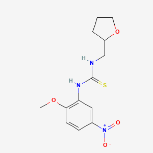 molecular formula C13H17N3O4S B4124074 N-(2-methoxy-5-nitrophenyl)-N'-(tetrahydro-2-furanylmethyl)thiourea 