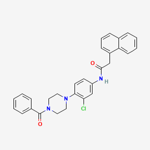 molecular formula C29H26ClN3O2 B4124187 N-[4-(4-benzoylpiperazin-1-yl)-3-chlorophenyl]-2-naphthalen-1-ylacetamide 