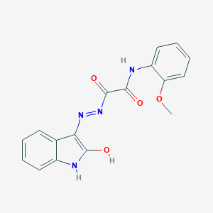 molecular formula C17H14N4O4 B412440 N-(2-methoxyphenyl)-2-oxo-2-[2-(2-oxo-1,2-dihydro-3H-indol-3-ylidene)hydrazino]acetamide 