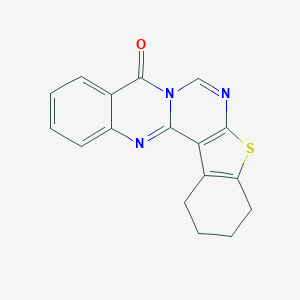 molecular formula C17H13N3OS B412449 1,2,3,4-tetrahydro-9H-[1]benzothieno[2',3':4,5]pyrimido[6,1-b]quinazolin-9-one CAS No. 302560-89-0