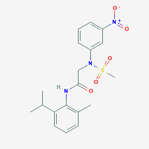 molecular formula C19H23N3O5S B4124595 N~1~-(2-isopropyl-6-methylphenyl)-N~2~-(methylsulfonyl)-N~2~-(3-nitrophenyl)glycinamide 