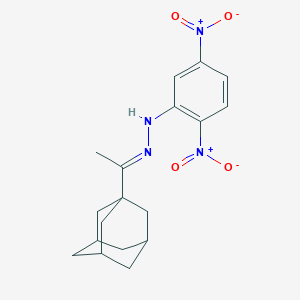 molecular formula C18H22N4O4 B412464 1-(1-Adamantyl)ethanone {2,5-bisnitrophenyl}hydrazone 