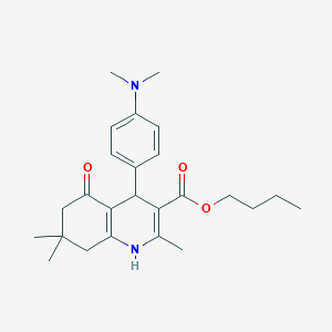 molecular formula C25H34N2O3 B412466 Butyl 4-[4-(dimethylamino)phenyl]-2,7,7-trimethyl-5-oxo-1,4,5,6,7,8-hexahydro-3-quinolinecarboxylate 