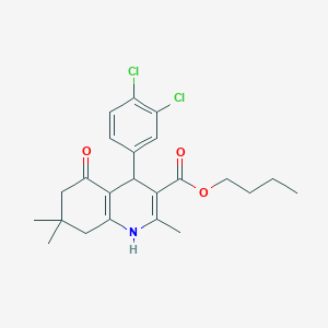 molecular formula C23H27Cl2NO3 B412467 Butyl 4-(3,4-dichlorophenyl)-2,7,7-trimethyl-5-oxo-1,4,5,6,7,8-hexahydro-3-quinolinecarboxylate 