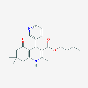 molecular formula C22H28N2O3 B412469 Butyl 2,7,7-trimethyl-5-oxo-4-(pyridin-3-yl)-1,4,5,6,7,8-hexahydroquinoline-3-carboxylate 