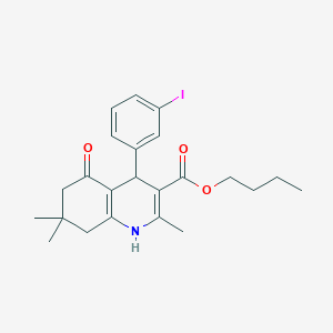 molecular formula C23H28INO3 B412474 Butyl 4-(3-iodophenyl)-2,7,7-trimethyl-5-oxo-1,4,5,6,7,8-hexahydroquinoline-3-carboxylate CAS No. 296262-94-7