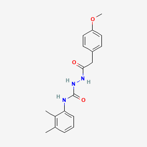 molecular formula C18H21N3O3 B4124788 N-(2,3-dimethylphenyl)-2-[(4-methoxyphenyl)acetyl]hydrazinecarboxamide 