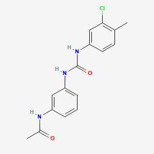 molecular formula C16H16ClN3O2 B4124797 N-(3-{[(3-chloro-4-methylphenyl)carbamoyl]amino}phenyl)acetamide 