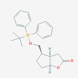 molecular formula C24H30O3Si B041249 [3aR-(3aalpha,4alpha,6aalpha)]-4-[[[(1,1-Dimethylethyl)diphenylsilyl]oxy]methyl]hexahydro-2H-cyclopenta[b]furan- CAS No. 140690-09-1
