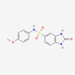 molecular formula C14H13N3O4S B4124907 N-(4-methoxyphenyl)-2-oxo-2,3-dihydro-1H-benzimidazole-5-sulfonamide 