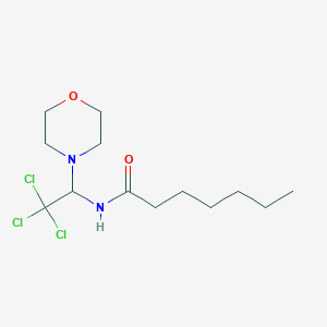 molecular formula C13H23Cl3N2O2 B412491 N-[2,2,2-trichloro-1-(4-morpholinyl)ethyl]heptanamide 