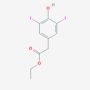 B041250 Ethyl 4-hydroxy-3,5-diiodophenylacetate CAS No. 90917-49-0