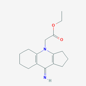 molecular formula C16H22N2O2 B412500 ethyl (9-imino-1,2,3,5,6,7,8,9-octahydro-4H-cyclopenta[b]quinolin-4-yl)acetate 