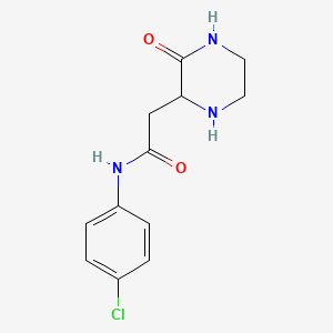 molecular formula C12H14ClN3O2 B4125009 N-(4-chlorophenyl)-2-(3-oxopiperazin-2-yl)acetamide 