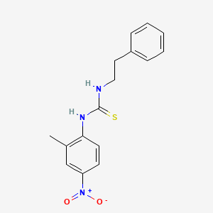molecular formula C16H17N3O2S B4125026 N-(2-methyl-4-nitrophenyl)-N'-(2-phenylethyl)thiourea 
