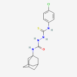 molecular formula C18H23ClN4OS B4125045 N-1-adamantyl-2-{[(4-chlorophenyl)amino]carbonothioyl}hydrazinecarboxamide 