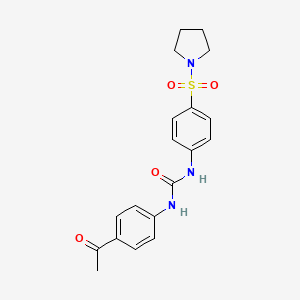 molecular formula C19H21N3O4S B4125073 N-(4-acetylphenyl)-N'-[4-(1-pyrrolidinylsulfonyl)phenyl]urea 