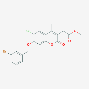 molecular formula C20H16BrClO5 B4125097 methyl {7-[(3-bromobenzyl)oxy]-6-chloro-4-methyl-2-oxo-2H-chromen-3-yl}acetate 