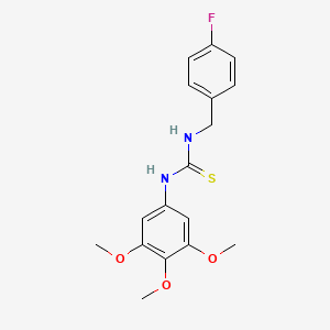 molecular formula C17H19FN2O3S B4125098 N-(4-fluorobenzyl)-N'-(3,4,5-trimethoxyphenyl)thiourea 