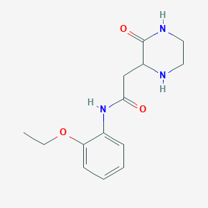 molecular formula C14H19N3O3 B4125105 N-(2-ethoxyphenyl)-2-(3-oxopiperazin-2-yl)acetamide 
