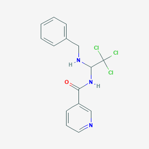 molecular formula C15H14Cl3N3O B412512 N-[1-(benzylamino)-2,2,2-trichloroethyl]nicotinamide 