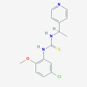 molecular formula C15H16ClN3OS B4125201 N-(5-chloro-2-methoxyphenyl)-N'-[1-(4-pyridinyl)ethyl]thiourea 