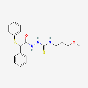 molecular formula C19H23N3O2S2 B4125210 N-(3-methoxypropyl)-2-[phenyl(phenylthio)acetyl]hydrazinecarbothioamide 