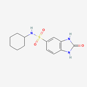 molecular formula C13H17N3O3S B4125325 N-cyclohexyl-2-oxo-1,3-dihydrobenzimidazole-5-sulfonamide 