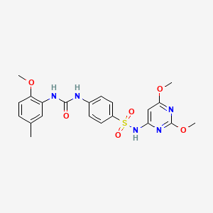 molecular formula C21H23N5O6S B4125433 N-(2,6-dimethoxy-4-pyrimidinyl)-4-({[(2-methoxy-5-methylphenyl)amino]carbonyl}amino)benzenesulfonamide 
