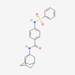 molecular formula C23H26N2O3S B4125467 N-1-adamantyl-4-[(phenylsulfonyl)amino]benzamide 