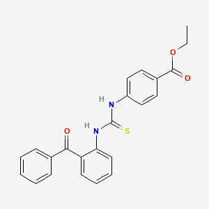 molecular formula C23H20N2O3S B4125477 ethyl 4-({[(2-benzoylphenyl)amino]carbonothioyl}amino)benzoate 