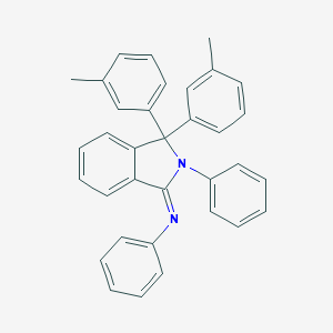 molecular formula C34H28N2 B412562 N-[3,3-bis(3-methylphenyl)-2-phenyl-2,3-dihydro-1H-isoindol-1-ylidene]-N-phenylamine 