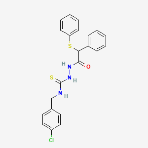 molecular formula C22H20ClN3OS2 B4125639 N-(4-chlorobenzyl)-2-[phenyl(phenylthio)acetyl]hydrazinecarbothioamide 