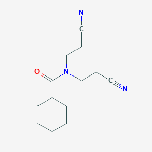 molecular formula C13H19N3O B4125680 N,N-bis(2-cyanoethyl)cyclohexanecarboxamide 