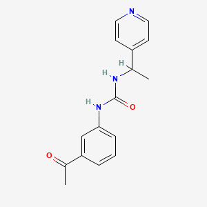 molecular formula C16H17N3O2 B4125700 N-(3-ACETYLPHENYL)-N'-[1-(4-PYRIDYL)ETHYL]UREA 