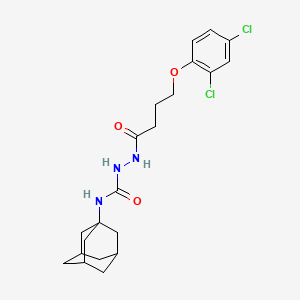molecular formula C21H27Cl2N3O3 B4125727 N-1-adamantyl-2-[4-(2,4-dichlorophenoxy)butanoyl]hydrazinecarboxamide 