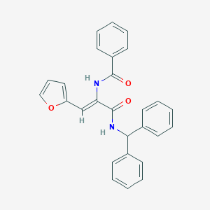 molecular formula C27H22N2O3 B412580 N-[(Z)-3-(benzhydrylamino)-1-(furan-2-yl)-3-oxoprop-1-en-2-yl]benzamide 
