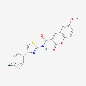 molecular formula C24H24N2O4S B412587 N-[4-(2-adamantyl)-1,3-thiazol-2-yl]-6-methoxy-2-oxo-2H-chromene-3-carboxamide 