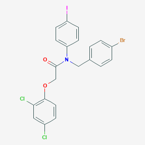 molecular formula C21H15BrCl2INO2 B412591 N-(4-bromobenzyl)-2-(2,4-dichlorophenoxy)-N-(4-iodophenyl)acetamide 