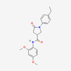 molecular formula C21H24N2O4 B4125925 N-(2,4-dimethoxyphenyl)-1-(4-ethylphenyl)-5-oxo-3-pyrrolidinecarboxamide 